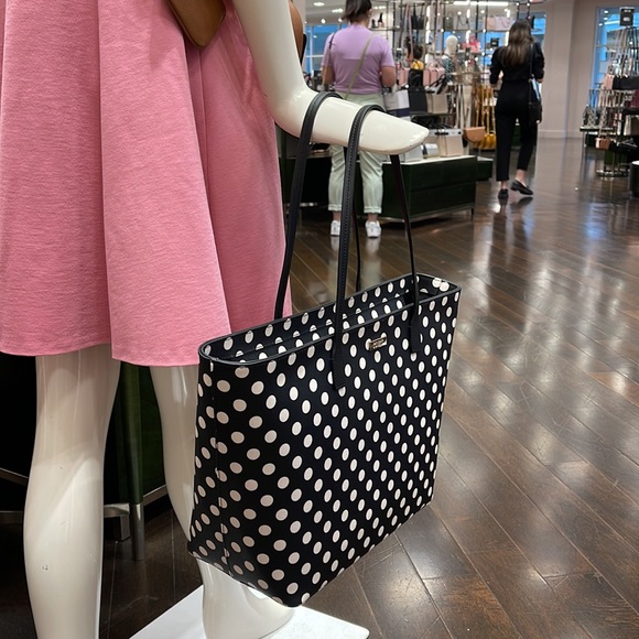 KATE SPADE SHORE STREET PICTURE DOT MARGARETA ZIP TOTE BLUE MULTI K6844 NWT $299 - Picture 3 of 16